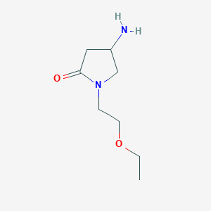 molecular formula C8H16N2O2 B1518263 4-Amino-1-(2-ethoxyethyl)-2-pyrrolidinone CAS No. 1155146-91-0