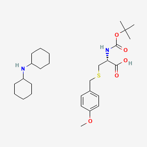molecular formula C28H46N2O5S B15182709 Boc-S-(4-methoxybenzyl)-L-cysteine dicyclohexylamine salt CAS No. 31025-14-6