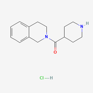 molecular formula C15H21ClN2O B1518279 3,4-Dihydro-2(1H)-isoquinolinyl(4-piperidinyl)-methanone hydrochloride CAS No. 73415-60-8