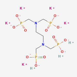 molecular formula C6H15K5N2O12P4 B15182884 Pentapotassium trihydrogen (ethylenebis(nitrilobis(methylene)))tetrakisphosphonate CAS No. 93983-26-7