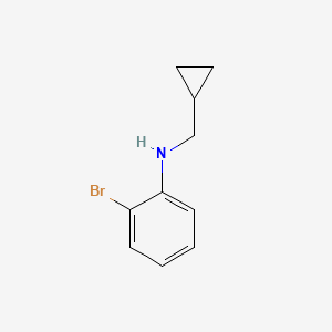 molecular formula C10H12BrN B1518304 2-Bromo-N-(cyclopropylmethyl)aniline CAS No. 1156164-31-6