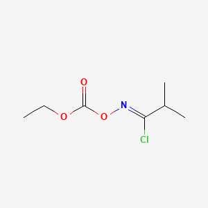 molecular formula C7H12ClNO3 B15183086 N-((Ethoxycarbonyl)oxy)-2-methylpropanimidoyl chloride CAS No. 127080-02-8