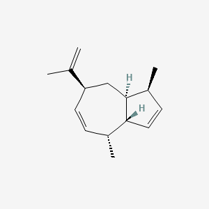 molecular formula C15H22 B15183097 Azulene, 1,2,3,4,5,6,7,8(or 1,2,3,5,6,7,8,8a)-octahydro-1,4-dimethyl-7-(1-methylethenyl)- CAS No. 73003-42-6