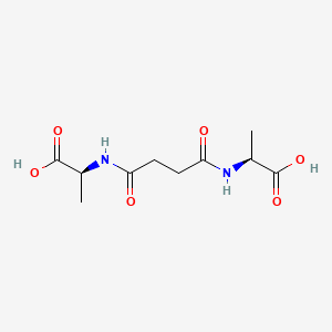 molecular formula C10H16N2O6 B15183164 DL-Alanine, N,N'-(1,4-dioxo-1,4-butanediyl)bis- CAS No. 135245-11-3