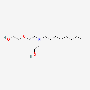 molecular formula C14H31NO3 B15183239 PEG-3 caprylamine CAS No. 119524-12-8