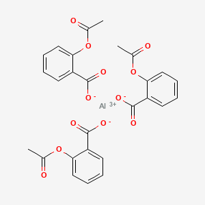 molecular formula C27H21AlO12 B15183267 Tris(2-(acetyloxy)benzoato)aluminum CAS No. 29825-08-9