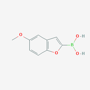 molecular formula C9H9BO4 B151833 (5-Methoxybenzofuran-2-yl)boronic acid CAS No. 551001-79-7