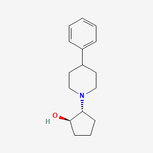 molecular formula C16H23NO B15183386 Cyclopentanol, 2-(4-phenyl-1-piperidinyl)-, trans-(+-)- CAS No. 112611-57-1