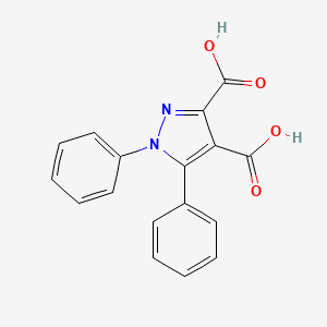 molecular formula C17H12N2O4 B15183415 1,5-Diphenyl-1H-pyrazole-3,4-dicarboxylic acid CAS No. 35280-08-1