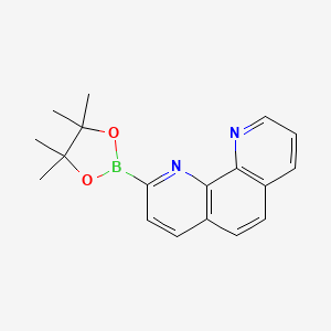 molecular formula C18H19BN2O2 B1518346 2-(4,4,5,5-Tetramethyl-1,3,2-dioxaborolan-2-yl)-1,10-phenanthroline 