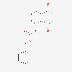 molecular formula C18H13NO4 B151835 5-(N-Carbobenzyloxyamino)-1,4-naphthoquinone CAS No. 129112-30-7