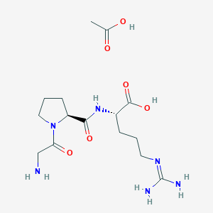 molecular formula C15H28N6O6 B1518359 H-Gly-Pro-Arg-OH.Acetate 