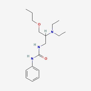 molecular formula C17H29N3O2 B15183682 N-(2-(Diethylamino)-3-propoxypropyl)-N'-phenylurea CAS No. 86398-89-2