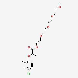 molecular formula C18H27ClO7 B15183748 Propanoic acid, 2-(4-chloro-2-methylphenoxy)-, 2-(2-(2-(2-hydroxyethoxy)ethoxy)ethoxy)ethyl ester CAS No. 104133-06-4