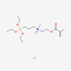 molecular formula C17H36ClNO5Si B15183760 Dimethyl(2-((2-methyl-1-oxoallyl)oxy)ethyl)(3-(triethoxysilyl)propyl)ammonium chloride CAS No. 94134-22-2