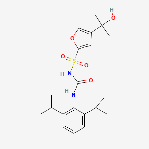 molecular formula C20H28N2O5S B15183863 N-((2,6-Di(propan-2-yl)phenyl)carbamoyl)-4-(2-hydroxypropan-2-yl)furan-2-sulfonamide CAS No. 210826-38-3