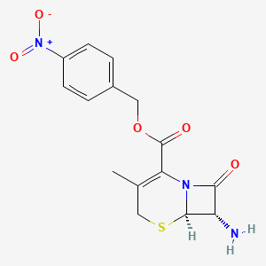 molecular formula C15H15N3O5S B15184034 p-Nitrobenzyl (6R-trans)-7-amino-3-methyl-8-oxo-5-thia-1-azabicyclo(4.2.0)oct-2-ene-2-carboxylate CAS No. 29124-83-2