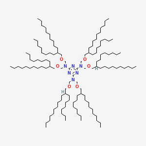 molecular formula C129H258N6O6 B15184131 N,N,N',N',N'',N''-Hexakis(((2-octyldodecyl)oxy)methyl)-1,3,5-triazine-2,4,6-triamine CAS No. 84962-46-9