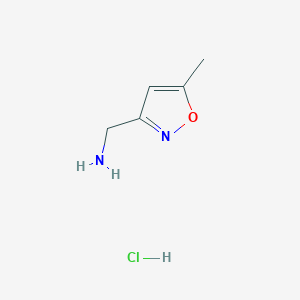 molecular formula C5H9ClN2O B151842 (5-Methylisoxazol-3-YL)methanamine hydrochloride CAS No. 1050590-34-5