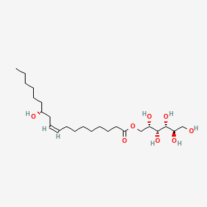 molecular formula C24H46O8 B15184433 D-Glucitol mono(12-hydroxyoleate) CAS No. 83707-54-4