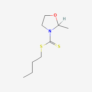 molecular formula C9H17NOS2 B15184595 Butyl 2-methyl-3-oxazolidinecarbodithioate CAS No. 126560-55-2