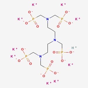 molecular formula C9H19K9N3O15P5 B15184792 Nonapotassium hydrogen (((phosphonomethyl)imino)bis(ethane-2,1-diylnitrilobis(methylene)))tetrakisphosphonate CAS No. 93919-68-7