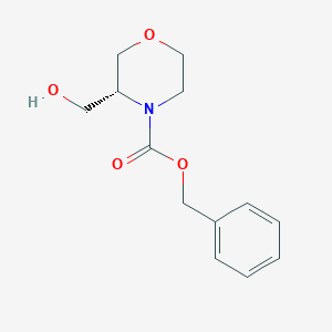 molecular formula C13H17NO4 B1518482 (R)-4-Cbz-3-hydroxymethylmorpholine CAS No. 441717-93-7