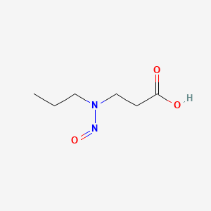 molecular formula C6H12N2O3 B15184877 beta-Alanine, N-nitroso-N-propyl- CAS No. 10478-43-0