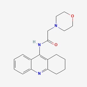 molecular formula C19H23N3O2 B15184977 4-Morpholineacetamide, N-(1,2,3,4-tetrahydro-9-acridinyl)- CAS No. 126740-40-7