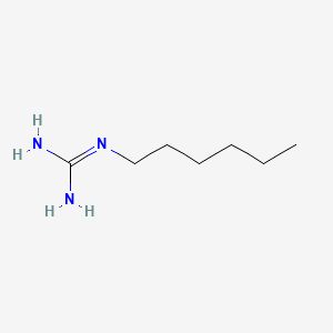 molecular formula C7H17N3 B15185024 N-Hexylguanidine CAS No. 1866-59-7