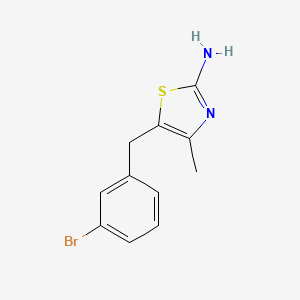 5-[(3-Bromophenyl)methyl]-4-methyl-1,3-thiazol-2-amine
