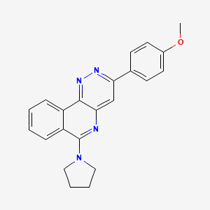 molecular formula C22H20N4O B15185314 Pyridazino(4,3-c)isoquinoline, 3-(4-methoxyphenyl)-6-(1-pyrrolidinyl)- CAS No. 96825-90-0
