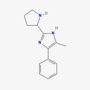 molecular formula C14H17N3 B1518541 5-methyl-4-phenyl-2-(pyrrolidin-2-yl)-1H-imidazole CAS No. 1153103-65-1