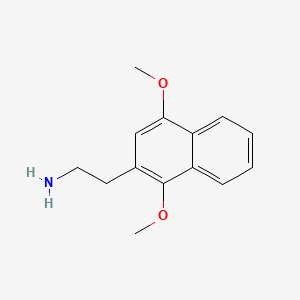 molecular formula C14H17NO2 B15185502 2-(1,4-Dimethoxy-2-naphthalenyl)ethylamine CAS No. 207740-21-4