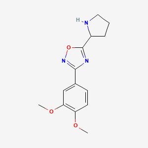 3-(3,4-Dimethoxyphenyl)-5-(pyrrolidin-2-yl)-1,2,4-oxadiazole