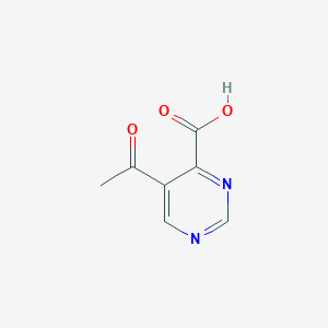 molecular formula C7H6N2O3 B151856 5-Acetylpyrimidine-4-carboxylic acid CAS No. 133510-36-8