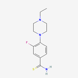 4-(4-Ethylpiperazin-1-yl)-3-fluorobenzene-1-carbothioamide