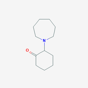 molecular formula C12H21NO B1518569 2-(氮杂环庚-1-基)环己烷-1-酮 CAS No. 1157735-52-8