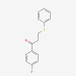 molecular formula C15H13FOS B1518579 1-(4-Fluorophenyl)-3-(phenylsulfanyl)propan-1-one CAS No. 1157611-01-2