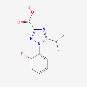 molecular formula C12H12FN3O2 B1518581 1-(2-fluorophenyl)-5-(propan-2-yl)-1H-1,2,4-triazole-3-carboxylic acid CAS No. 1155460-50-6