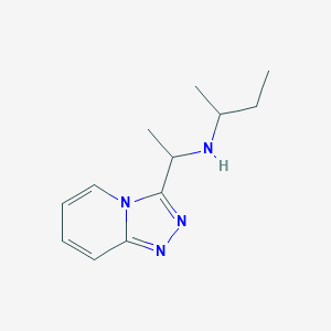 molecular formula C12H18N4 B1518596 (Butan-2-yl)(1-{[1,2,4]triazolo[4,3-a]pyridin-3-yl}ethyl)amine CAS No. 1156212-02-0