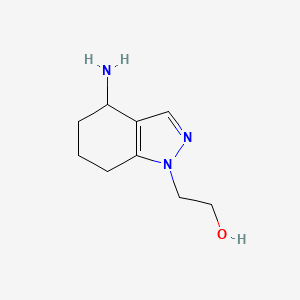 molecular formula C9H15N3O B1518597 2-(4-Amino-4,5,6,7-tetrahydro-1H-indazol-1-yl)ethan-1-ol CAS No. 1114824-03-1