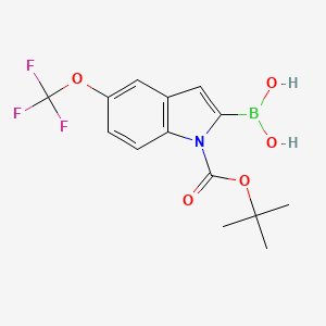 molecular formula C14H15BF3NO5 B1518600 1-Boc-5-(trifluoromethoxy)indole-2-boronic acid CAS No. 1034566-16-9