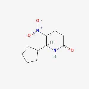 6-Cyclopentyl-5-nitropiperidin-2-one