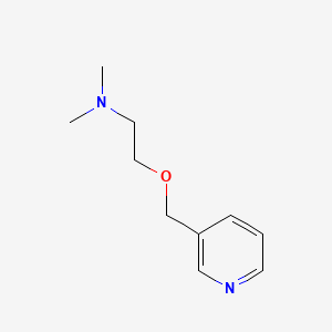 molecular formula C10H16N2O B15186141 Pyridine, 3-((2-(dimethylamino)ethoxy)methyl)- CAS No. 102206-58-6