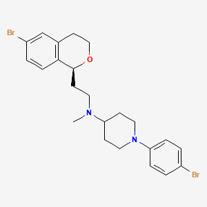 molecular formula C23H28Br2N2O B15186172 N-[2-[(1S)-6-bromo-3,4-dihydro-1H-isochromen-1-yl]ethyl]-1-(4-bromophenyl)-N-methylpiperidin-4-amine CAS No. 786640-52-6