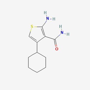 molecular formula C11H16N2OS B1518622 2-Amino-4-cyclohexylthiophene-3-carboxamide CAS No. 1157721-55-5