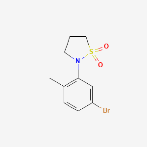 molecular formula C10H12BrNO2S B1518624 2-(5-Bromo-2-methylphenyl)-1,2-thiazolidine-1,1-dione CAS No. 1157455-39-4