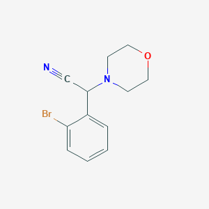 molecular formula C12H13BrN2O B1518639 2-(2-Bromophenyl)-2-(morpholin-4-yl)acetonitrile CAS No. 1157273-16-9