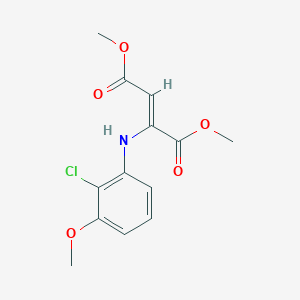 molecular formula C13H14ClNO5 B1518658 Dimethyl (Z)-2-(2-chloro-3-methoxyanilino)but-2-enedioate 